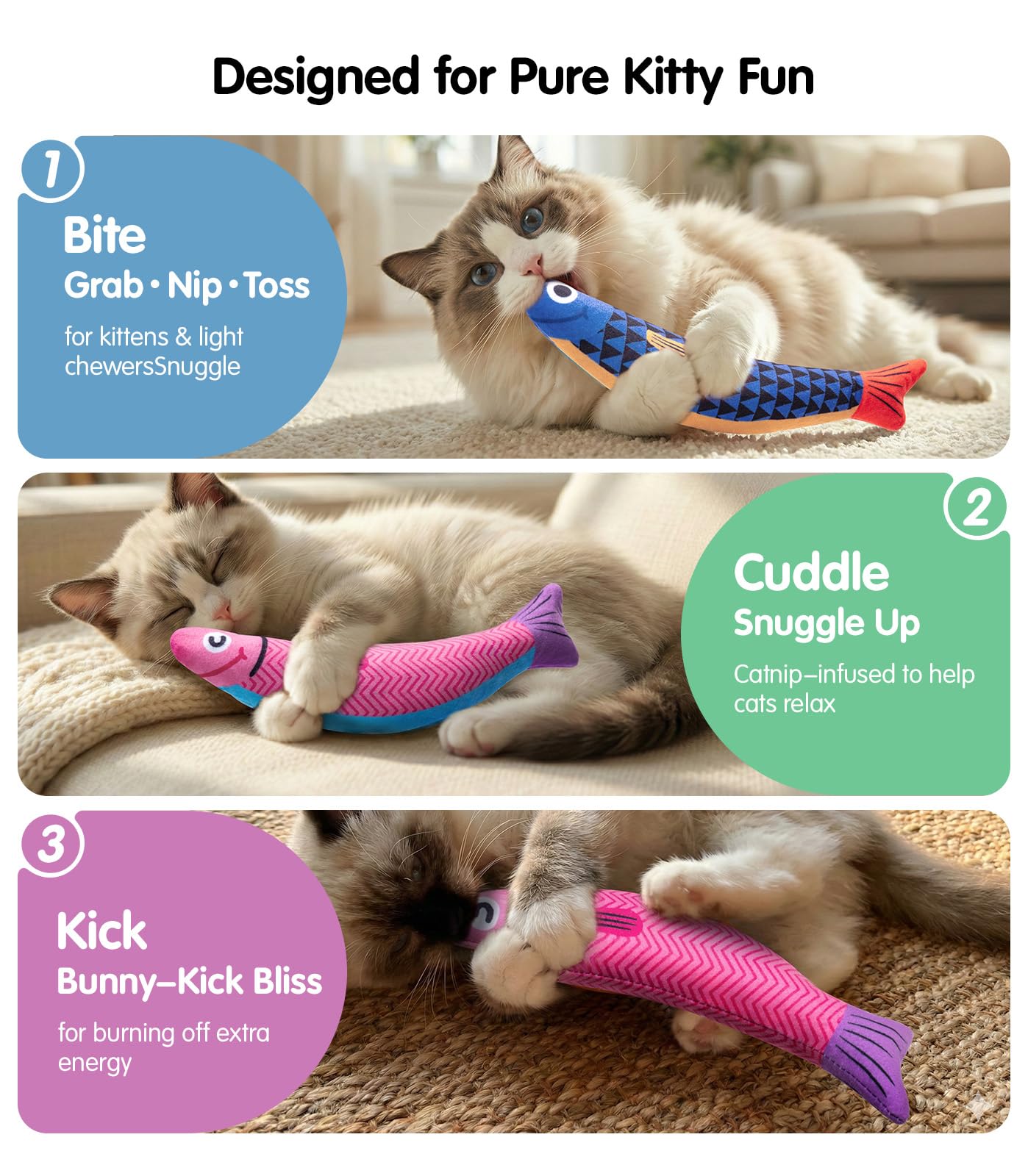 PetBusy chat jouant avec le poisson pour encourager activité physique