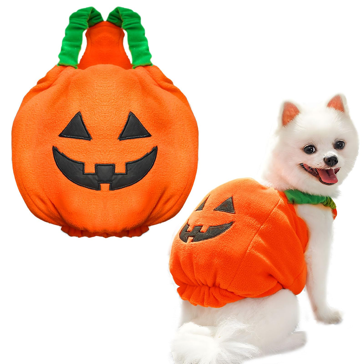 Petcare costume citrouille avant montrant coupe et look festif