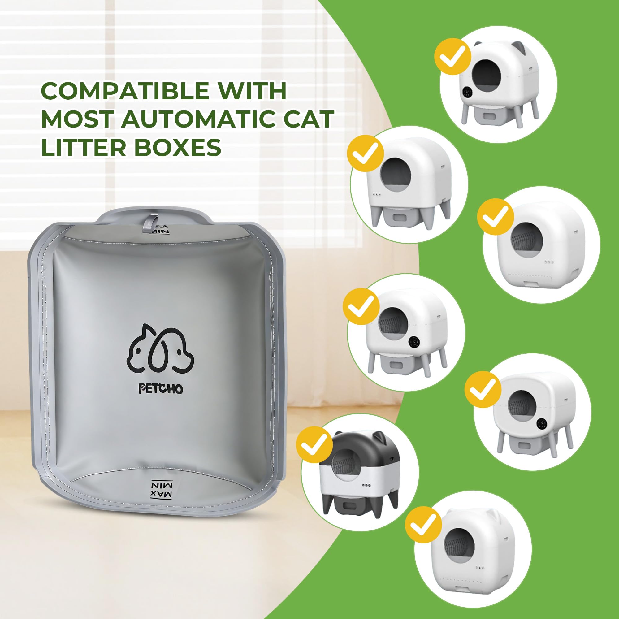 PETCHO comparaison de dimensions avec ruban pour vérifier la compatibilité