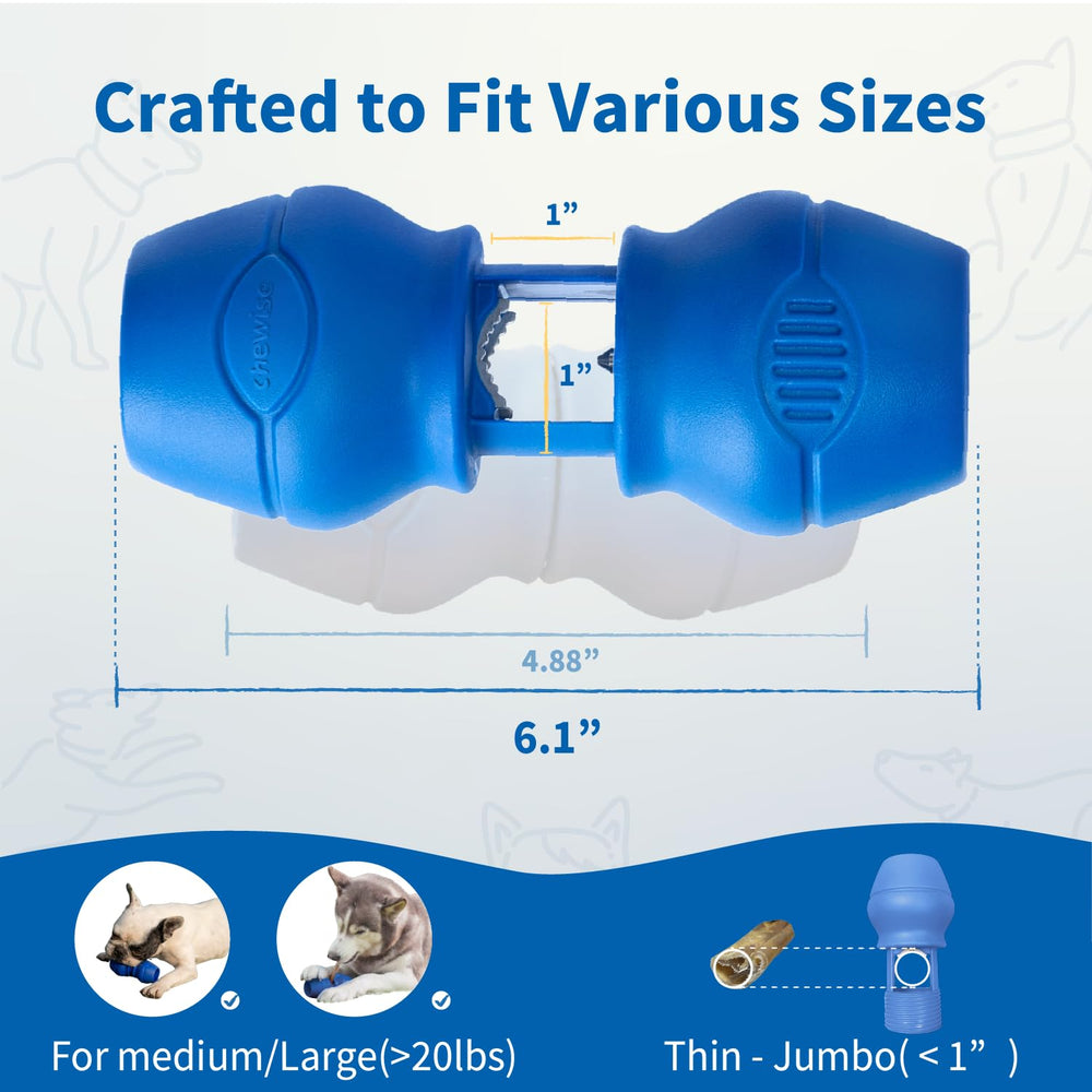 PetClan Chewise posé à côté d’une règle pour illustrer la taille pratique