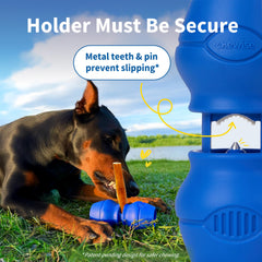 PetClan Chewise gros plan dents acier inoxydable offrant une meilleure tenue