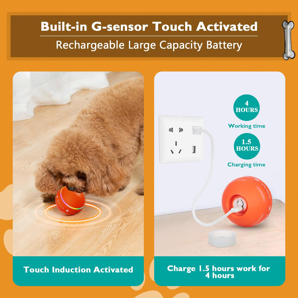 PetDroid: balle interactive en mouvement attirant l'attention du chien
