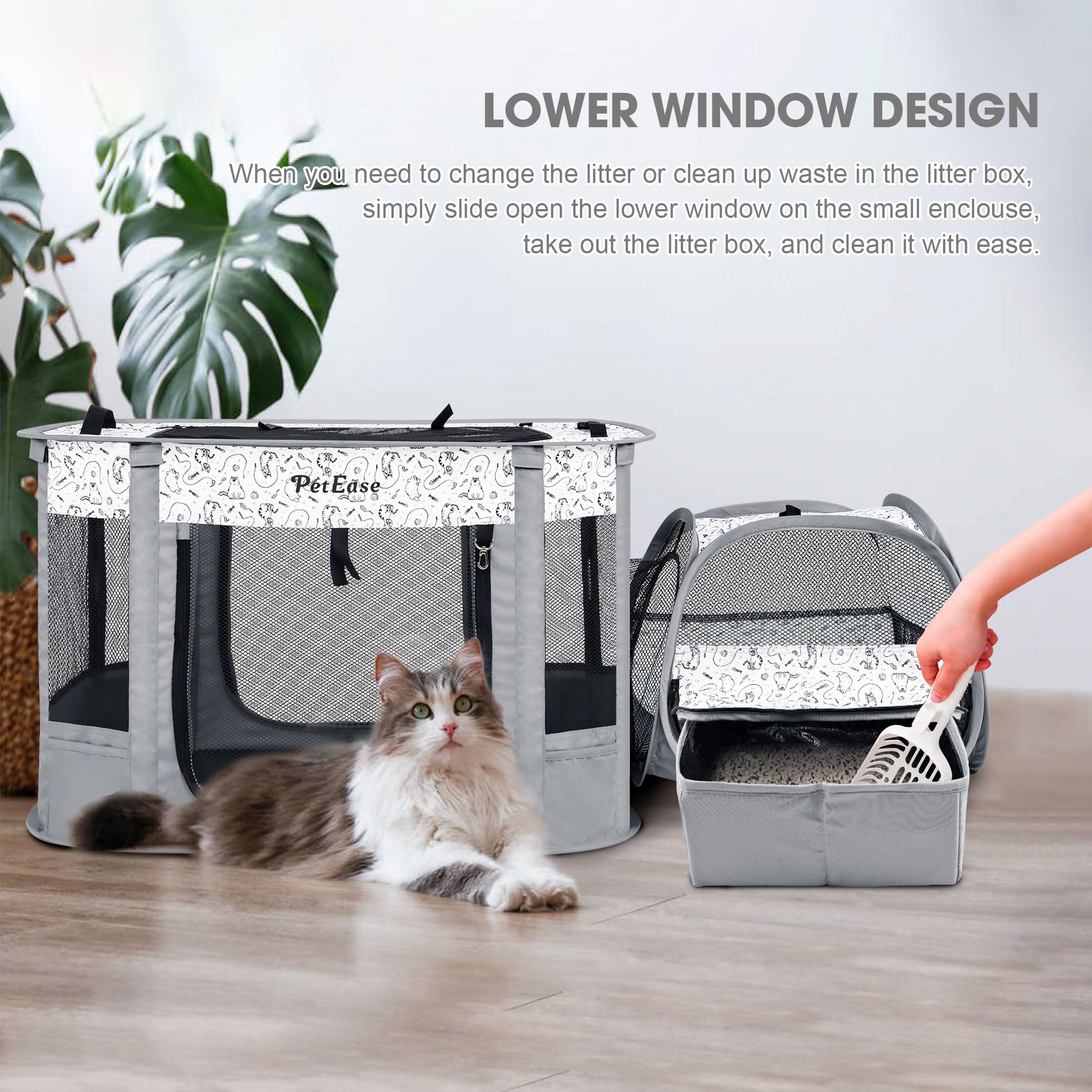 PetEase sac de transport et piquets inclus pour rangement pratique