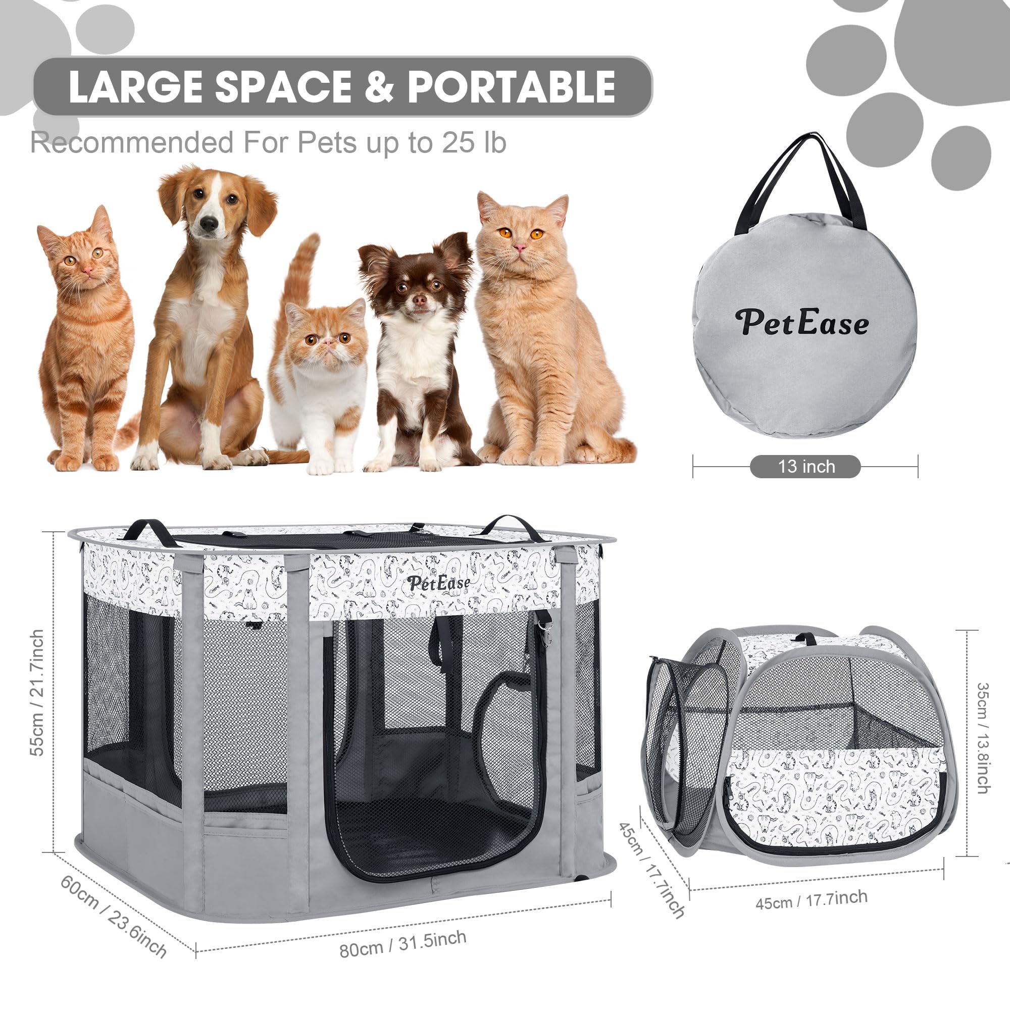 PetEase gros plan du filet anti-moustiques pour ventilation et protection