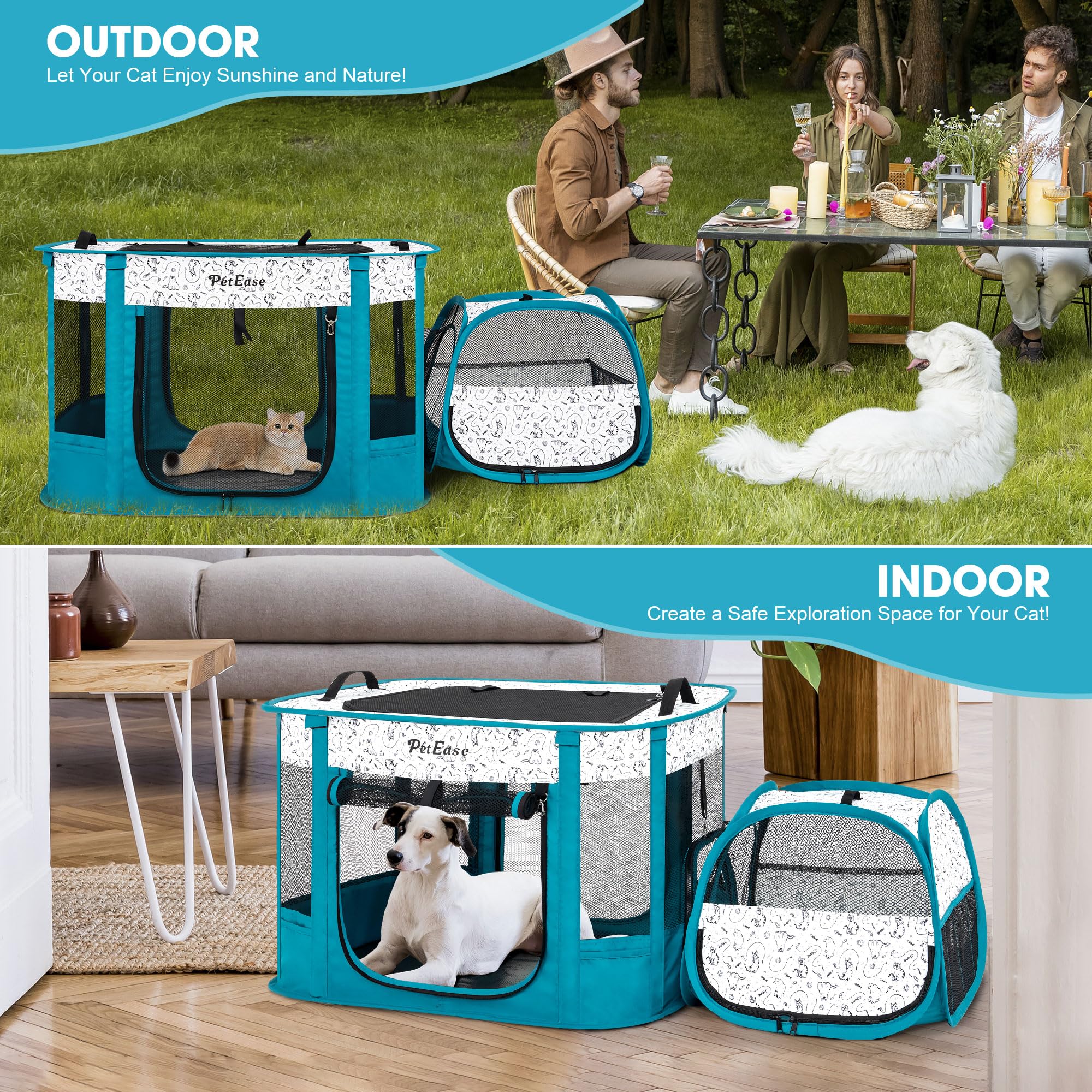 PetEase en contexte camping montrant mobilité et polyvalence