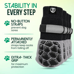 petelier MaxGrip PAWWEAR semelle à motif block offrant traction maximale sur sols lisses