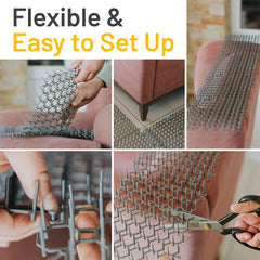 Petfolio tapis fixé au sol avec agrafes de jardin pour tenue durable