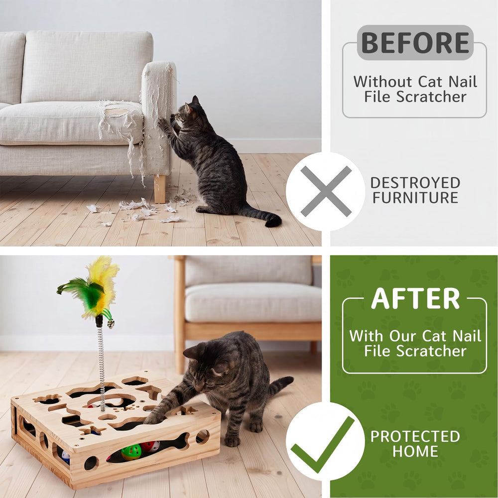 PETFUN gros plan sur le papier de verre 100-grit pour limer doucement les griffes