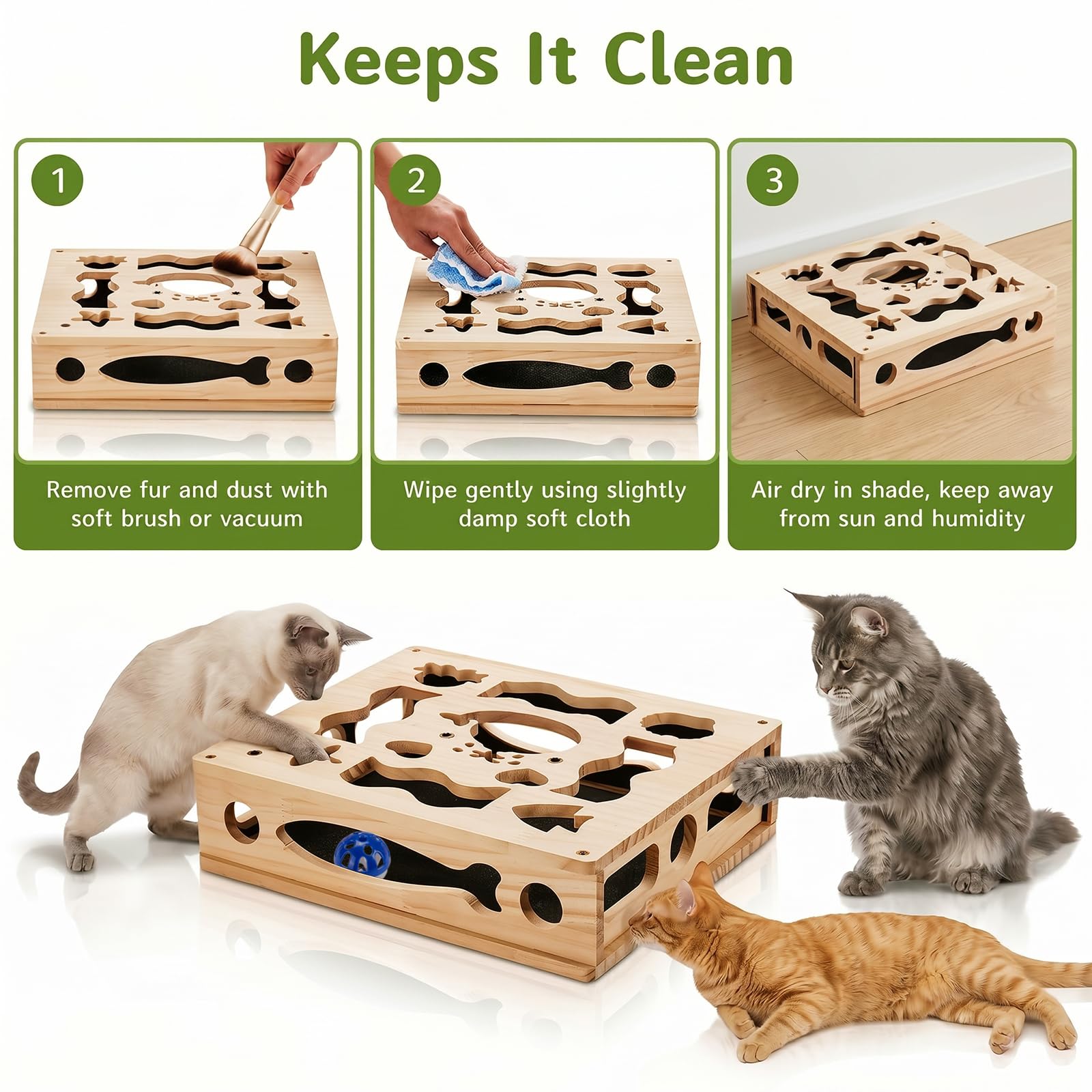 PETFUN compartiment puzzle ouvert contenant des friandises pour enrichissement