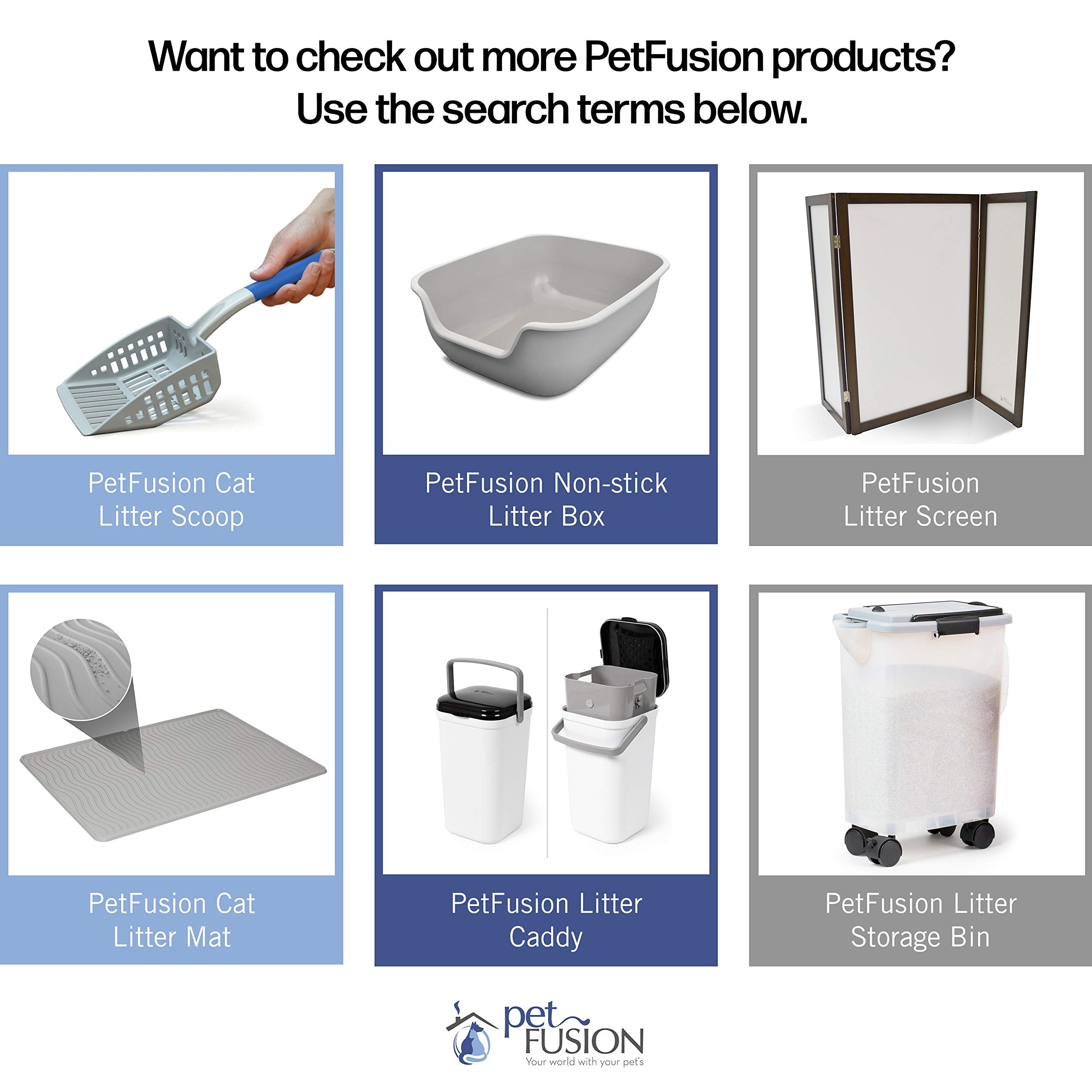 PetFusion comparaison taille montrant espace suffisant pour grand chat