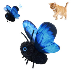 Petgravity papillon bleu face visible montrant design attractif et jeu stimulant