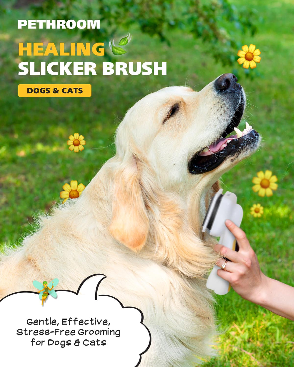 PETHROOM gros plan sur pointes doublées pour enlever les nœuds efficacement