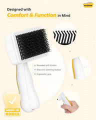PETHROOM bouton d'auto-nettoyage montrant retrait rapide des poils