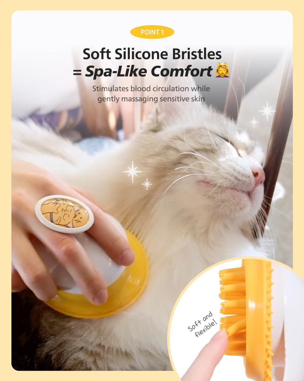 PETHROOM brosse rincée sous l’eau pour un nettoyage rapide et hygiénique