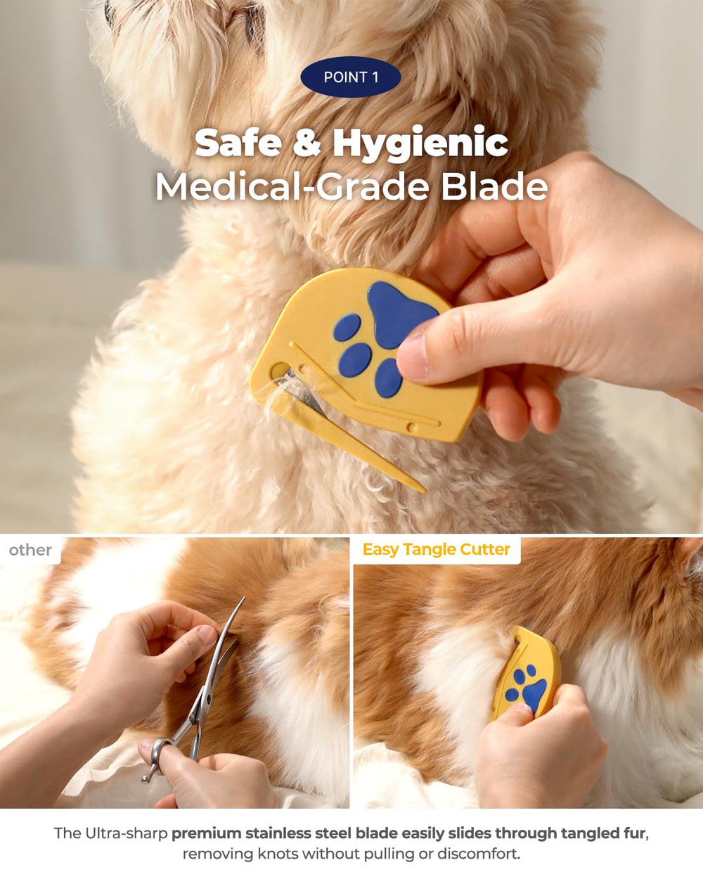 PETHROOM outil en action sur chien réduisant stress