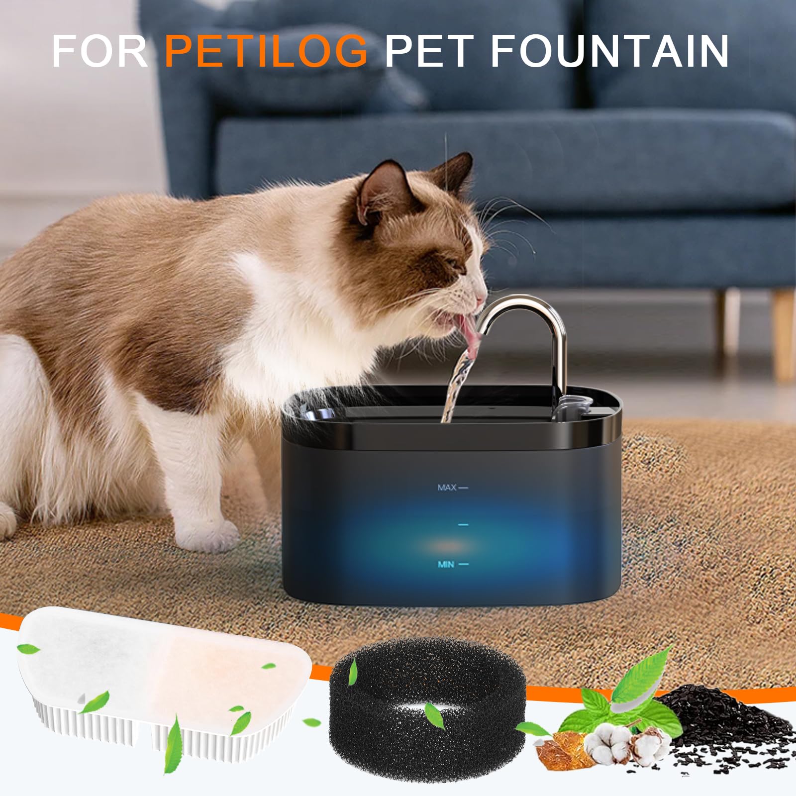 Gros plan sur une cartouche Petilog montrant le charbon actif, filtration efficace