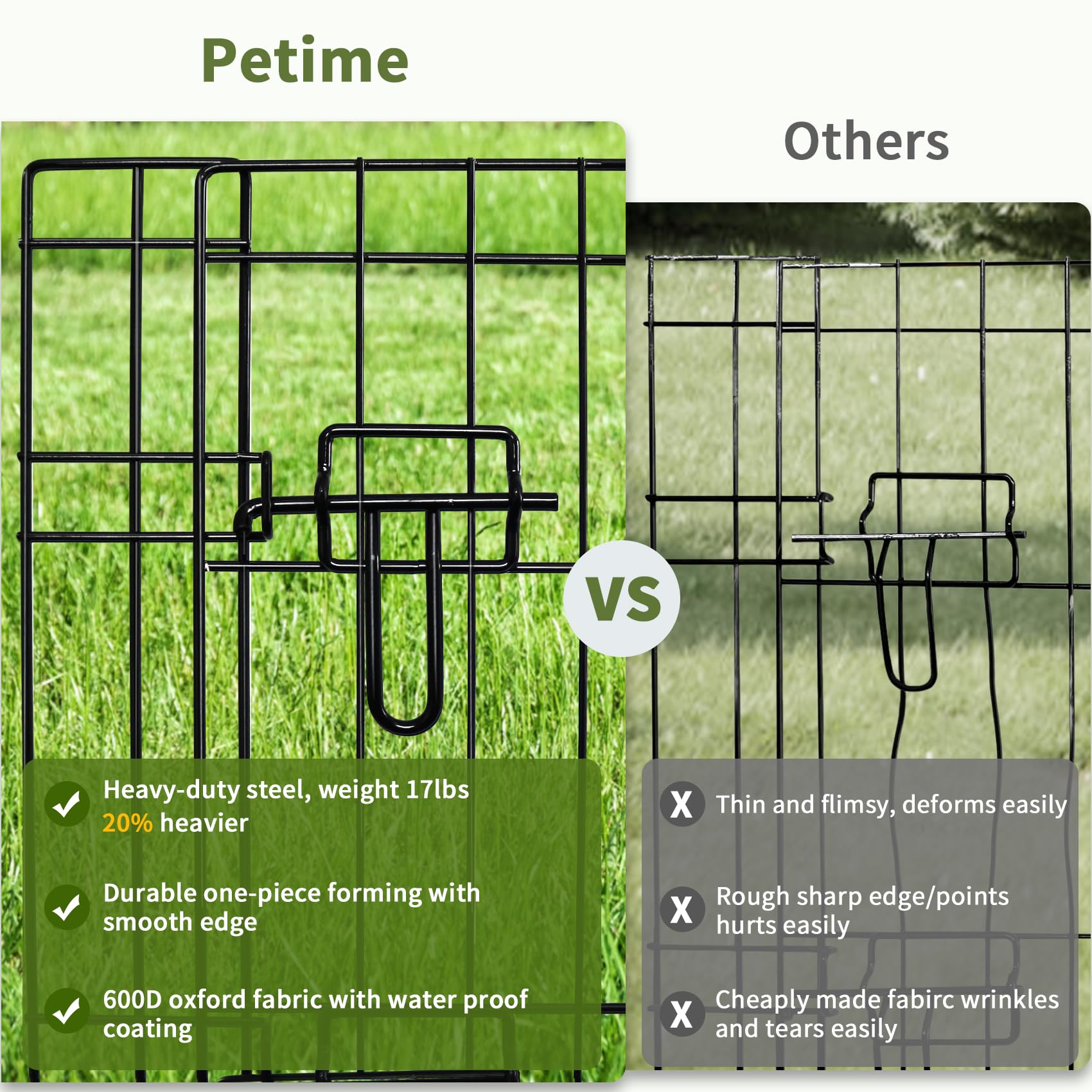 PETIME parc en utilisation avec chiot, espace sûr pour jeu