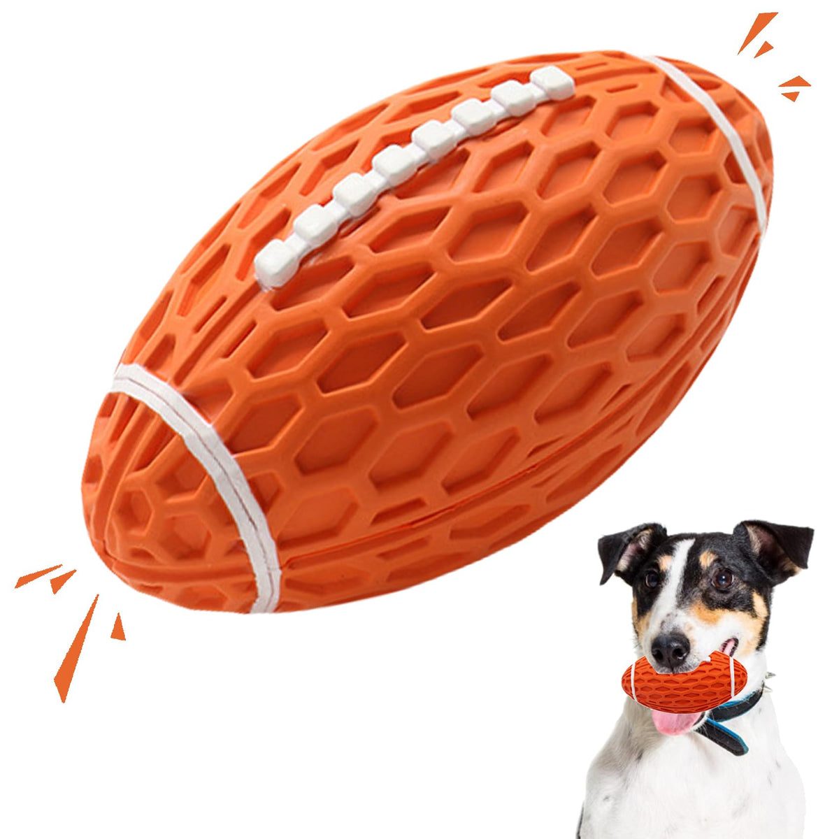 Petinstinct balle face avant emballage montrant durabilité et attractivité