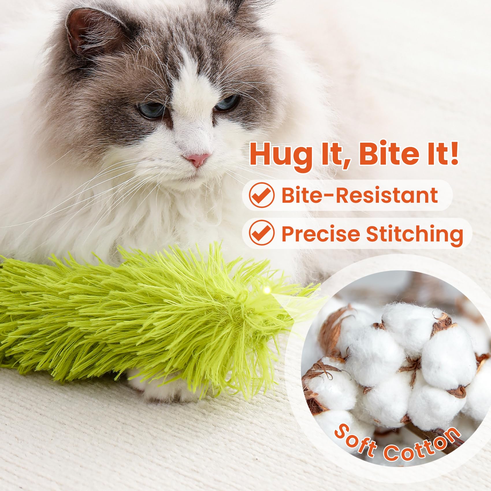 Petinstinct main tenant le coussinet pour montrer taille de 8 pouces pratique