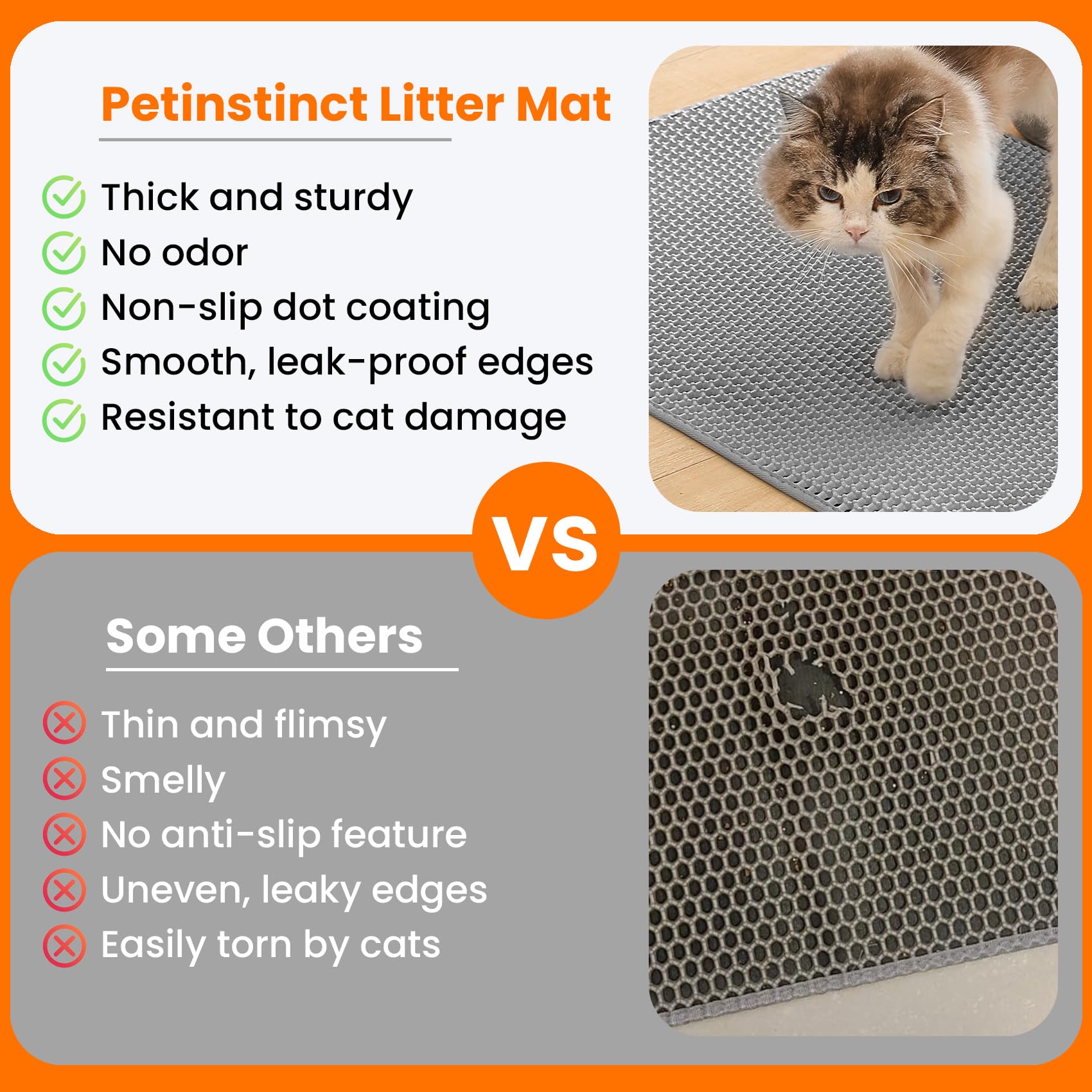 Petinstinct couche inférieure imperméable protège le plancher