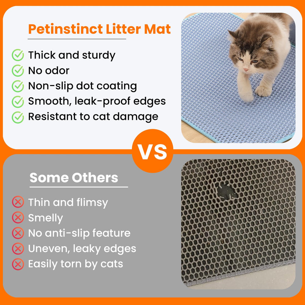 Dos du tapis Petinstinct avec picots antidérapants assurant stabilité