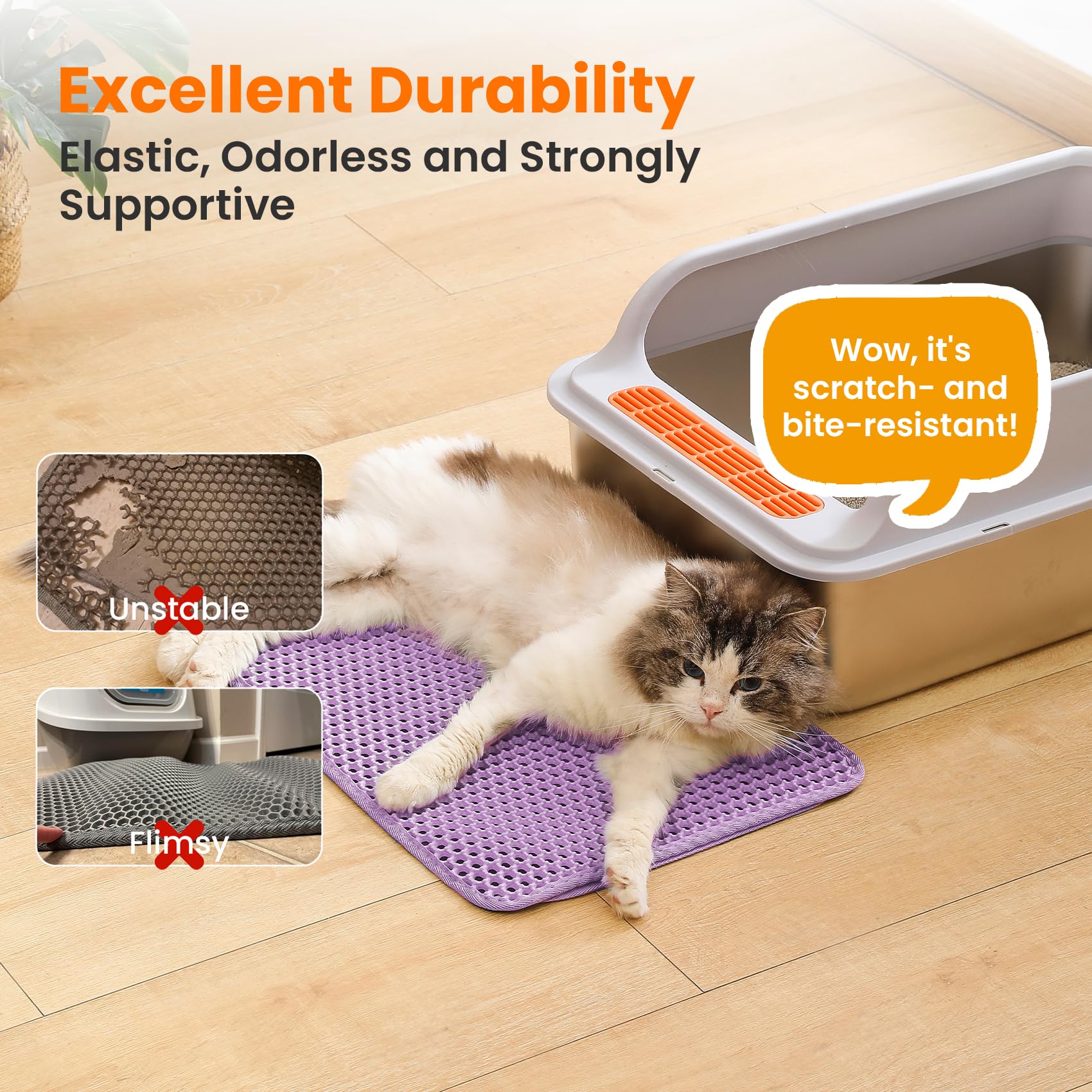 Petinstinct bords scellés détail protège des fuites latérales