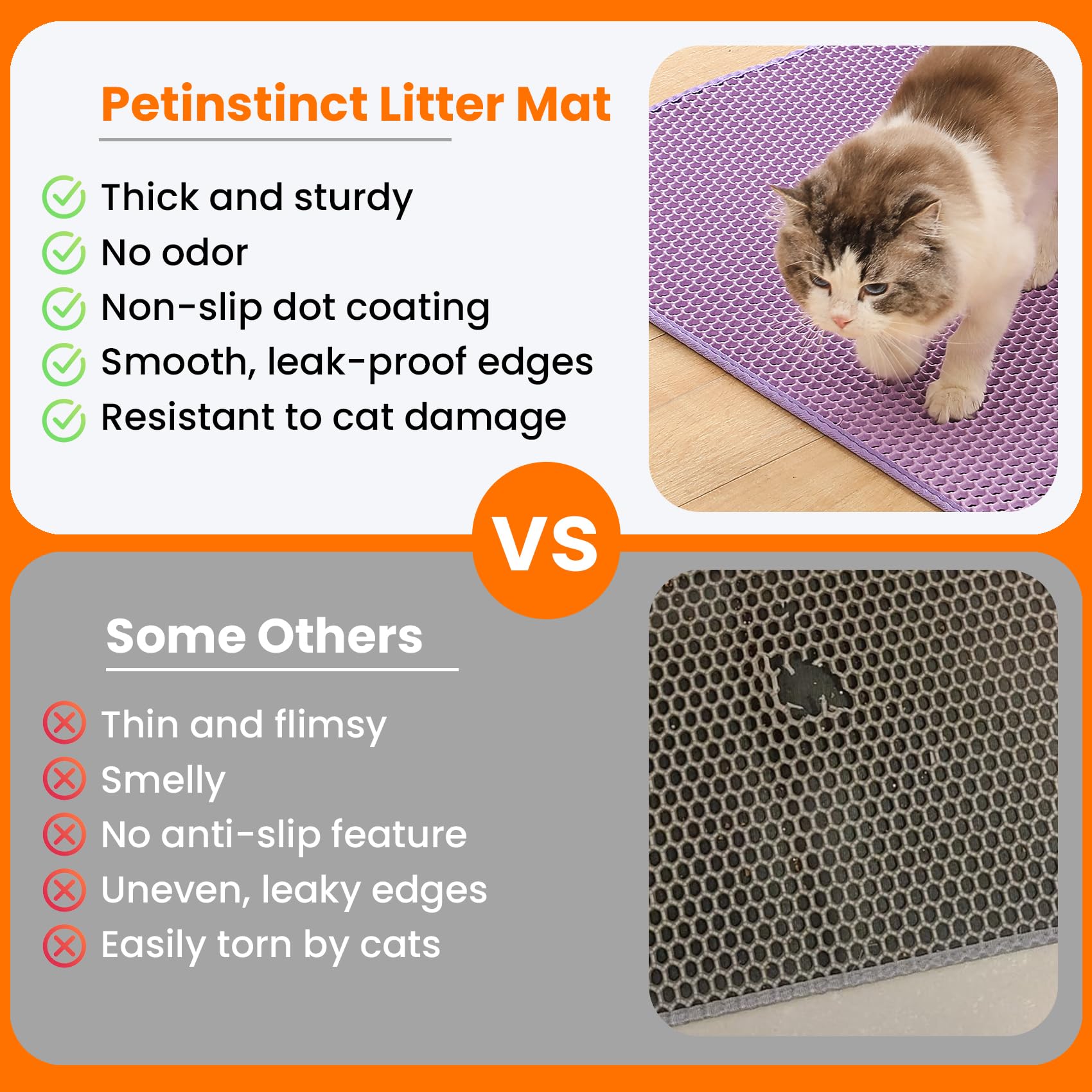 Petinstinct couche inférieure étanche empêche fuites et déversements
