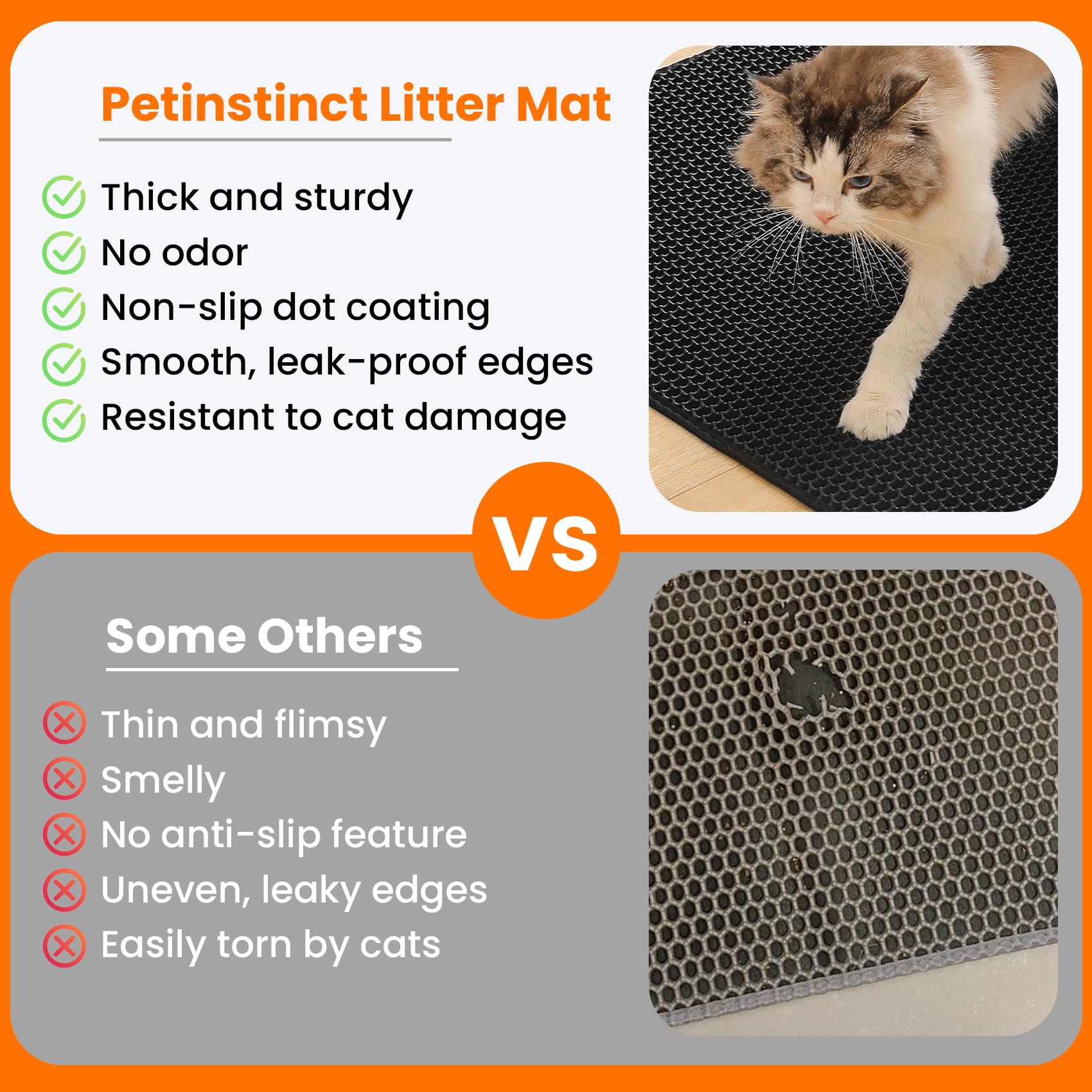 Petinstinct couche inférieure imperméable protège contre les fuites