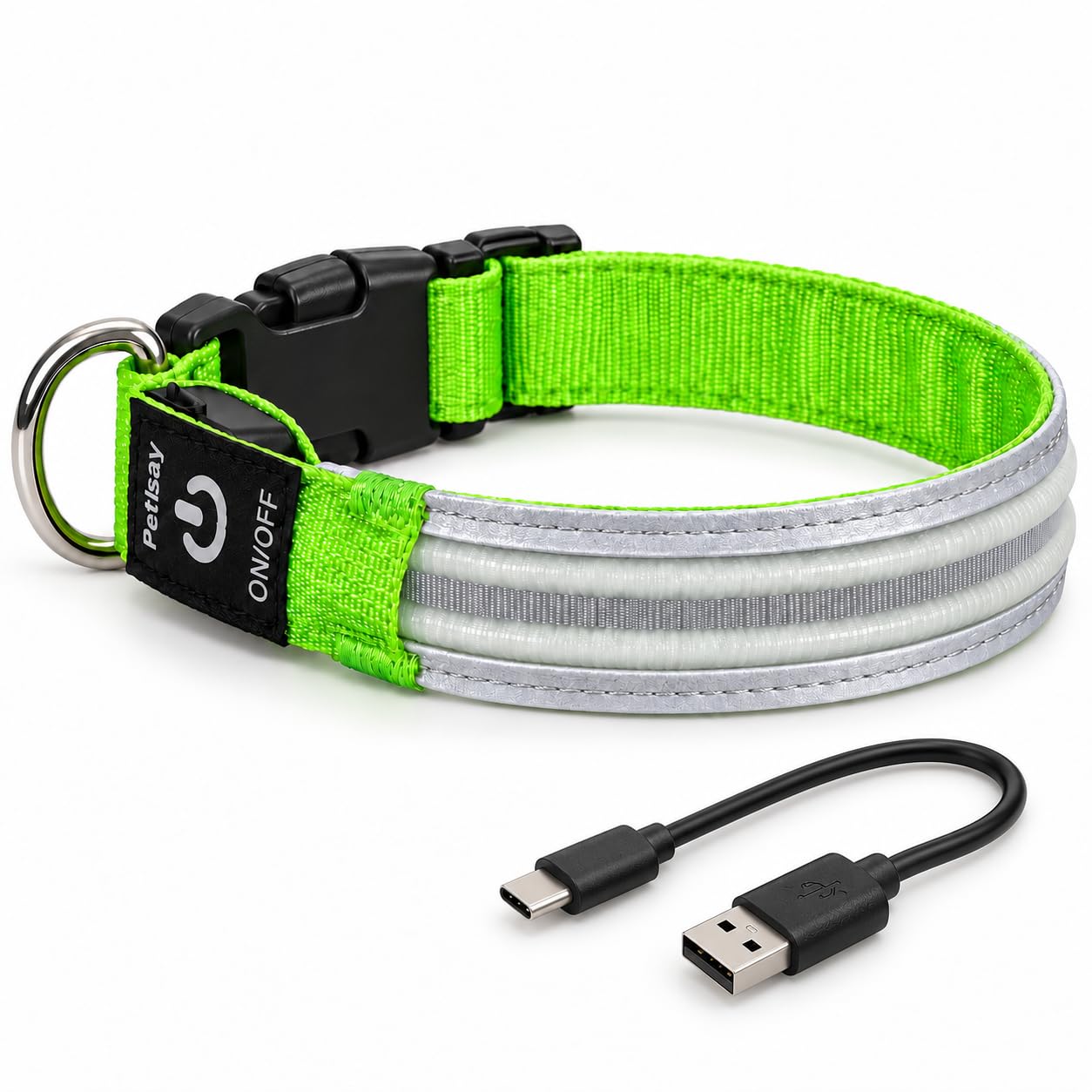 PetIsay collier en mode clignotant rapide attirant l'attention