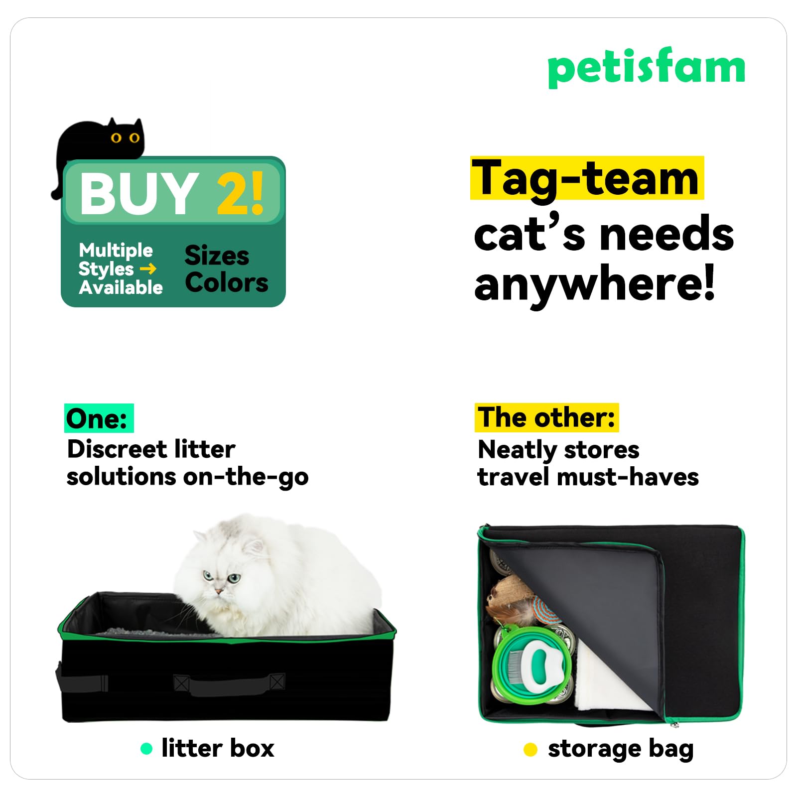 petisfam bac plié compact facilitant rangement et transport