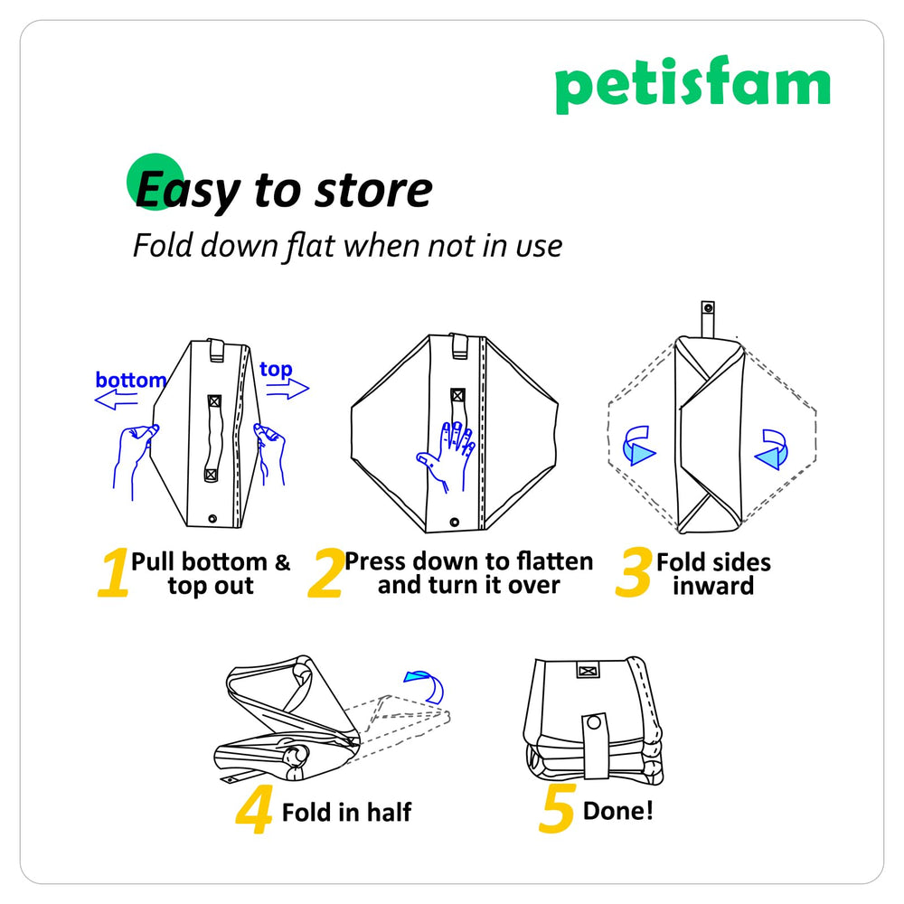 petisfam bac plié se range à plat pour un gain de place optimal
