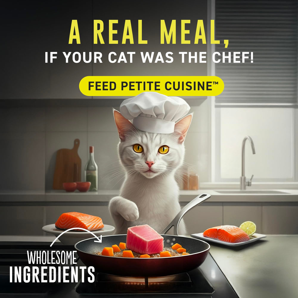 PETITE CUISINE étiquette non-GMO mettant en avant ingrédients