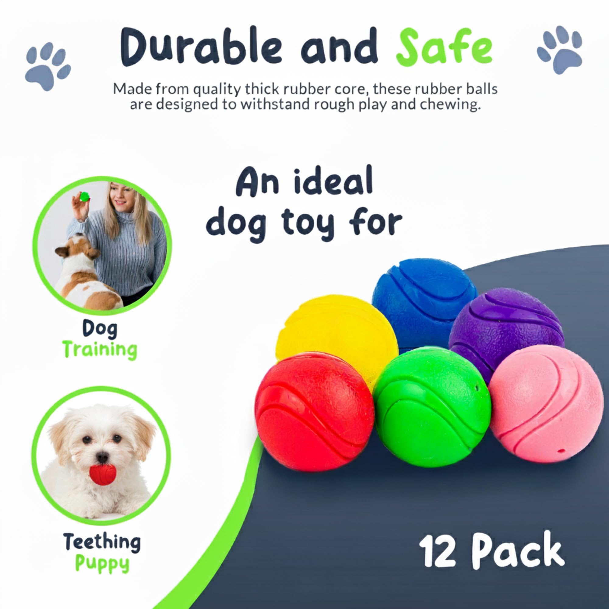 Petite Paws balle sur pelouse, visibilité et jeu extérieur