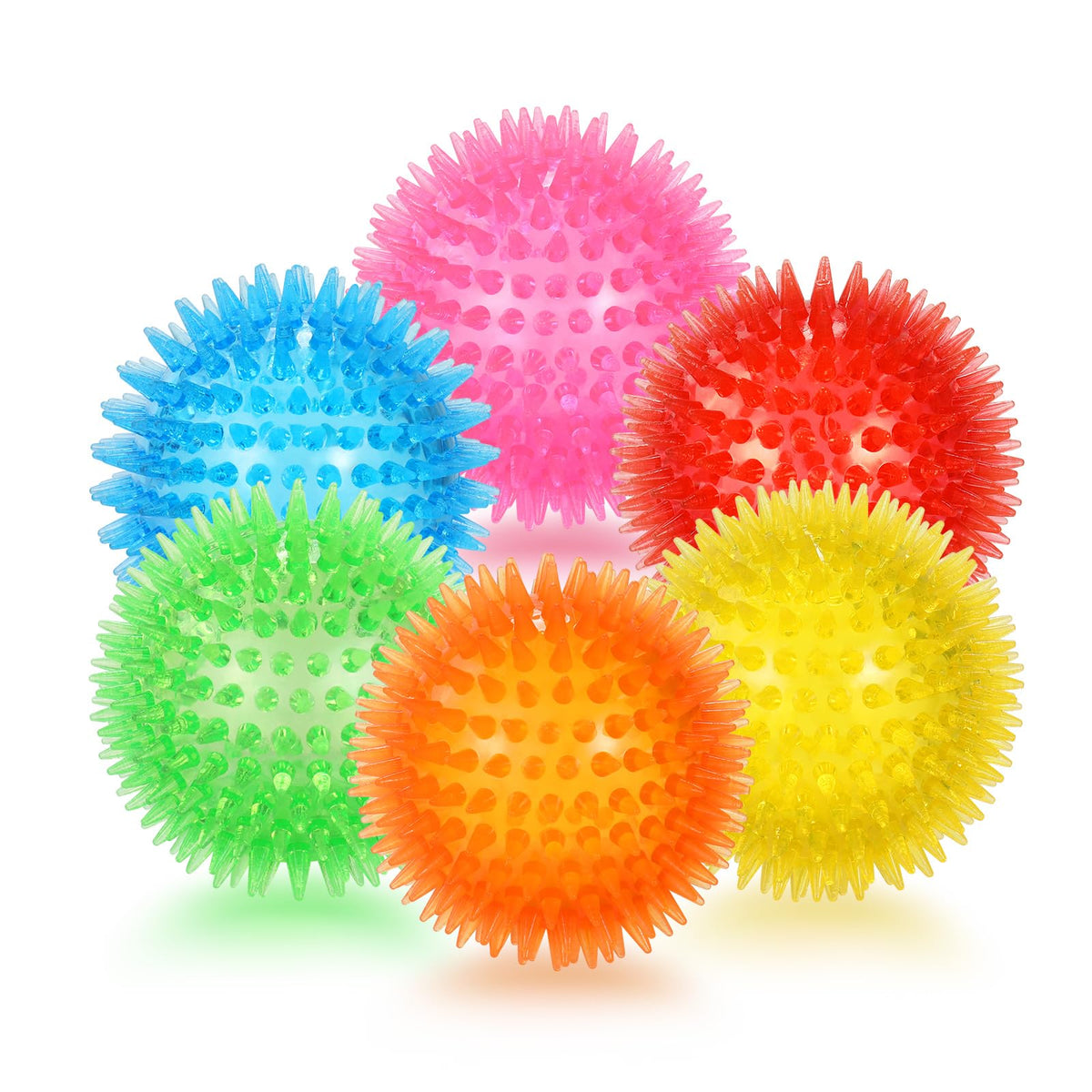 petizer pack 6 balles face avant montrant couleurs et taille utile