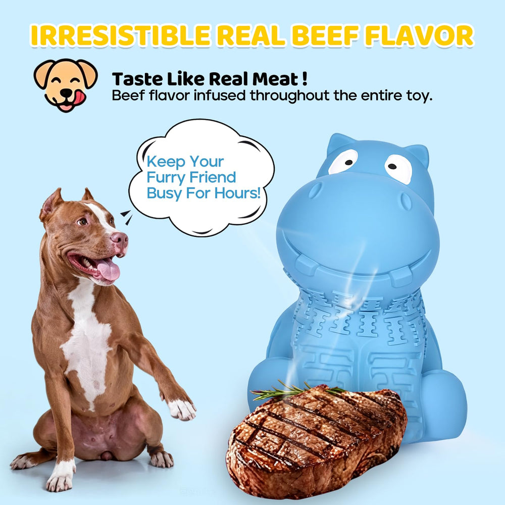 petizer hippo gros plan surface imprégnée parfum bœuf attirant le chien