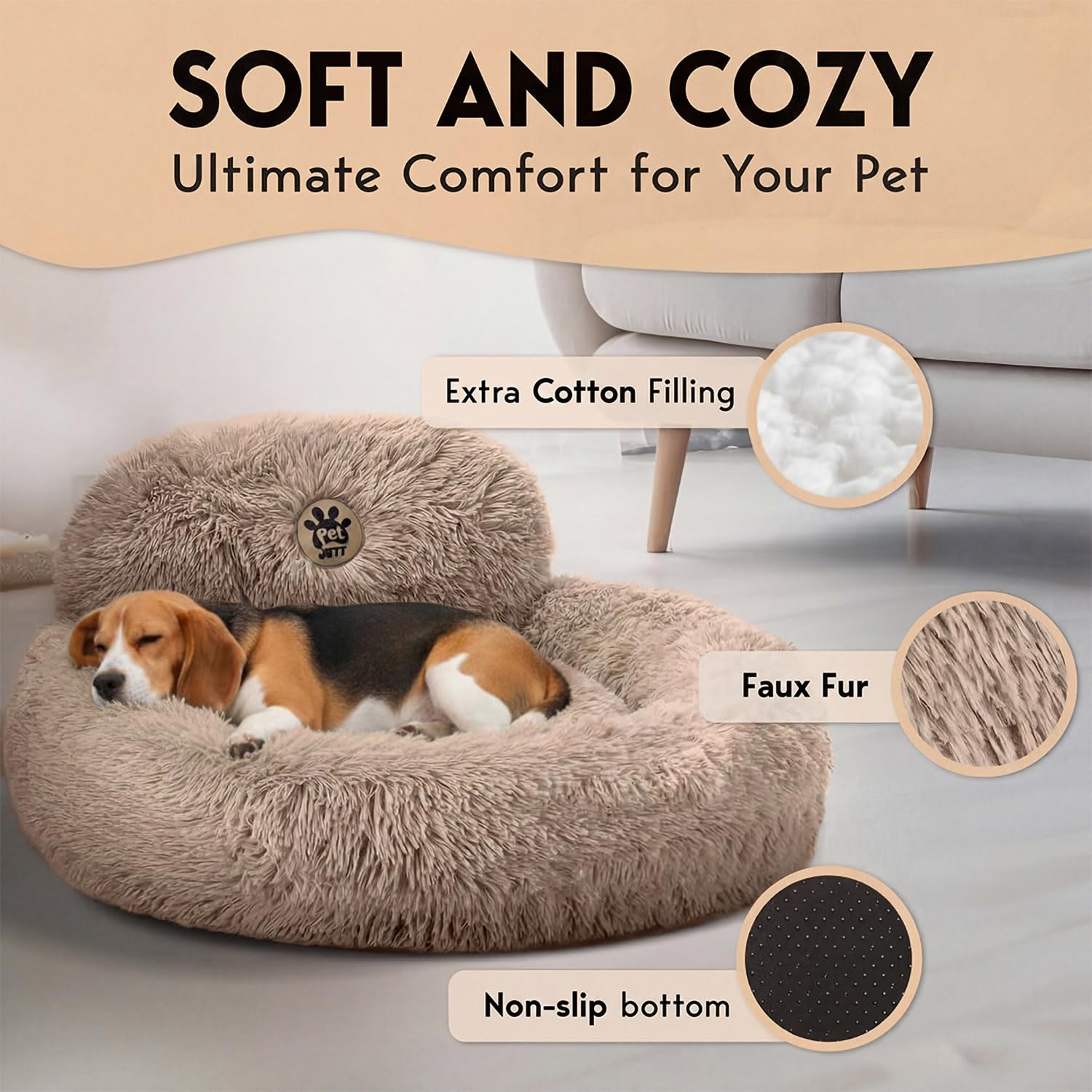 Pet Jett coussin soutien détaillé pour appui tête et nuque