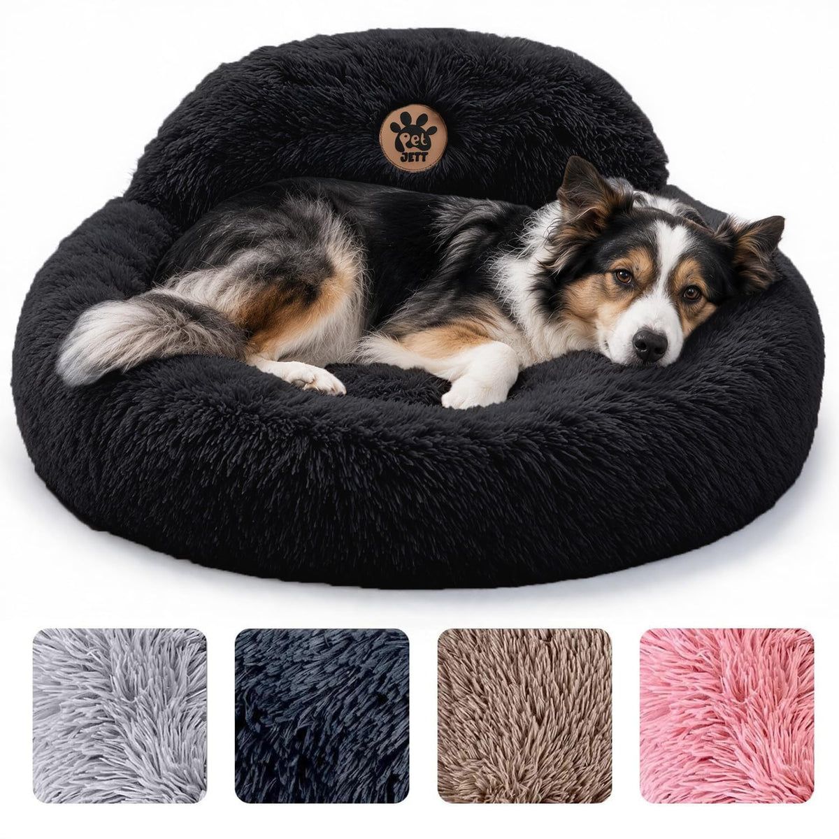 Pet Jett lit donut face avant montrant confort douillet