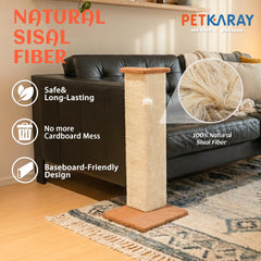 PETKARAY gros plan sisal naturel montrant texture résistante et durable
