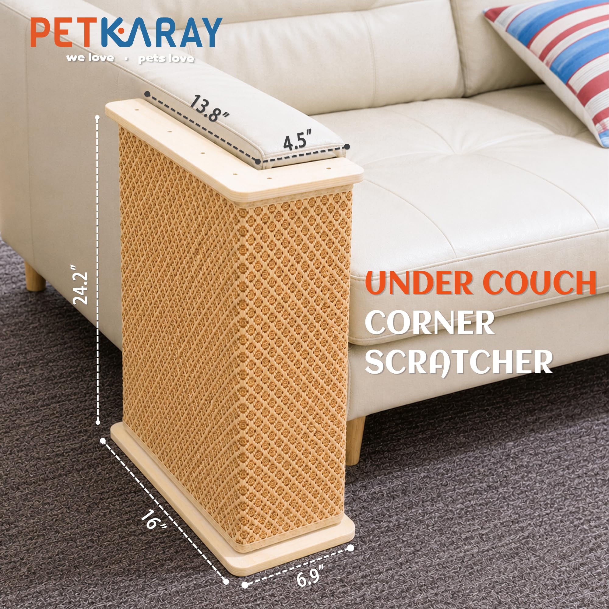 PETKARAY tapis grattoir gros plan affichant texture résistante et confort pour griffades