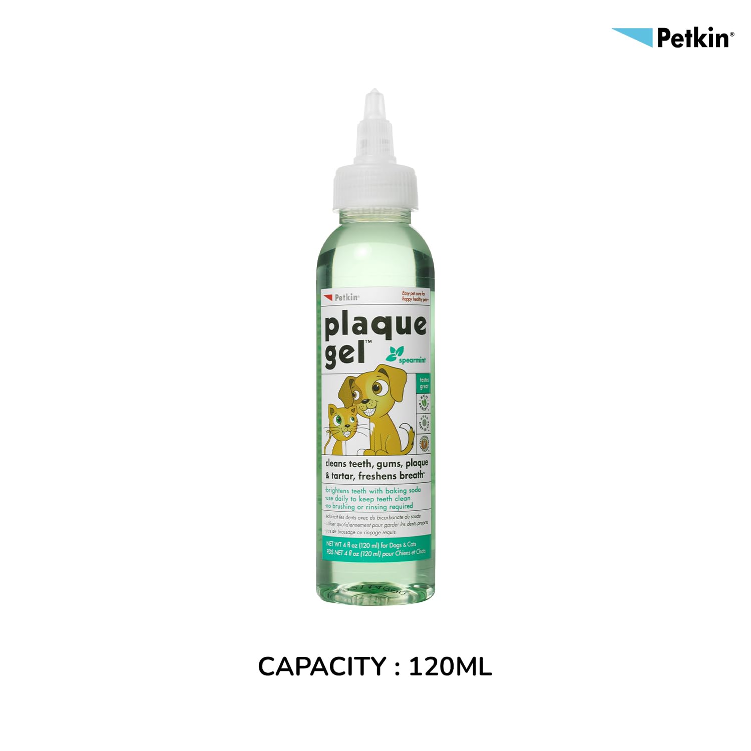 Bouteille Petkin tenue à la main pour visualiser la taille de 118 ml et le format pratique