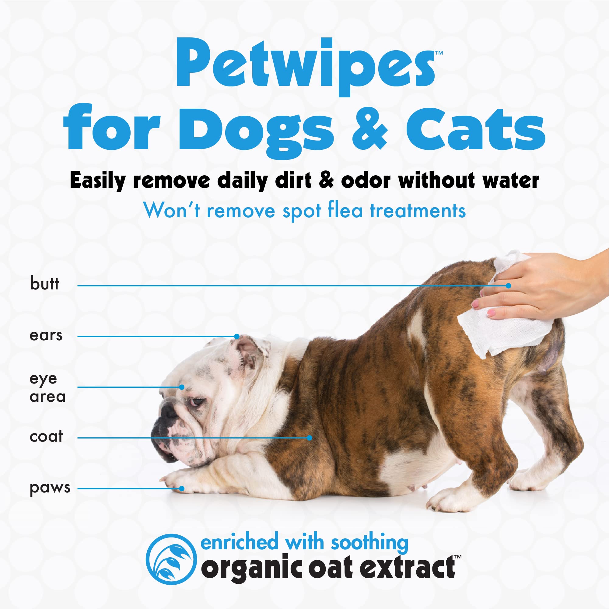 Petkin gros plan sur texture de la lingette pour nettoyage efficace