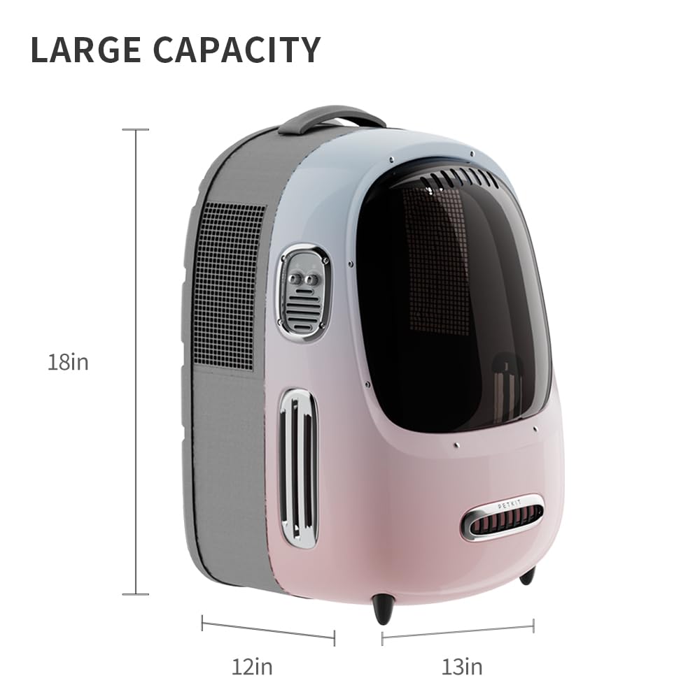 PETKIT sac à dos avec chat pour comparer la taille et la capacité