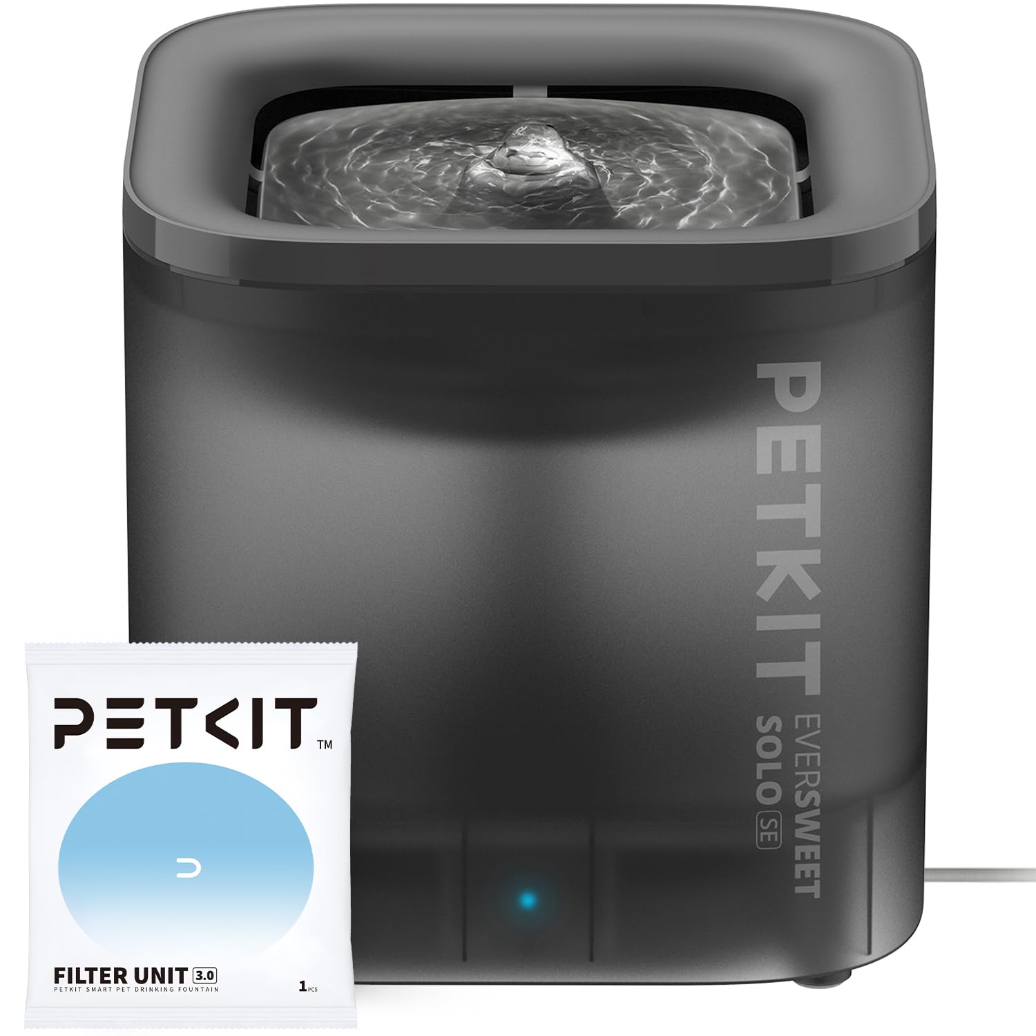 PETKIT fontaine face avant montrant design compact et bénéfice esthétique