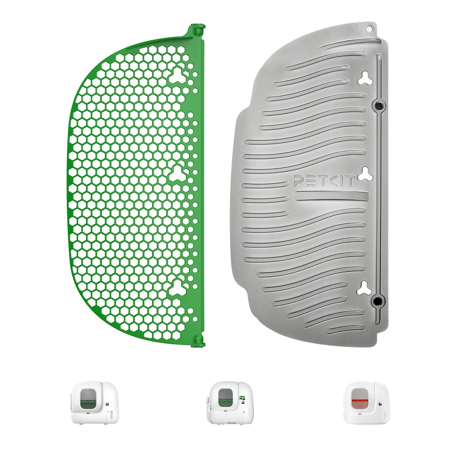 PETKIT face de pack racleuse et tamis montrant contenu pratique