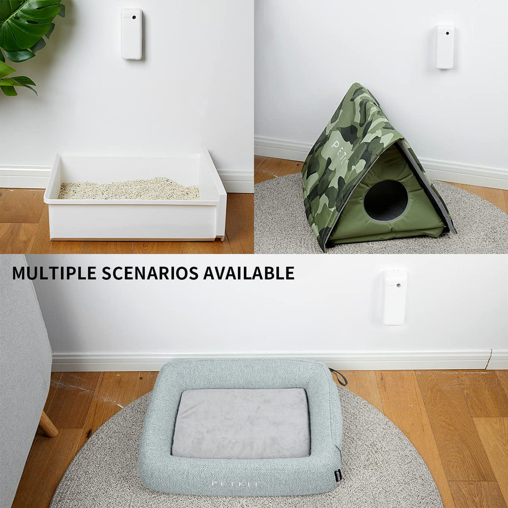 PETKIT K3 packaging et accessoires incluant adhésifs sans trace pour installation
