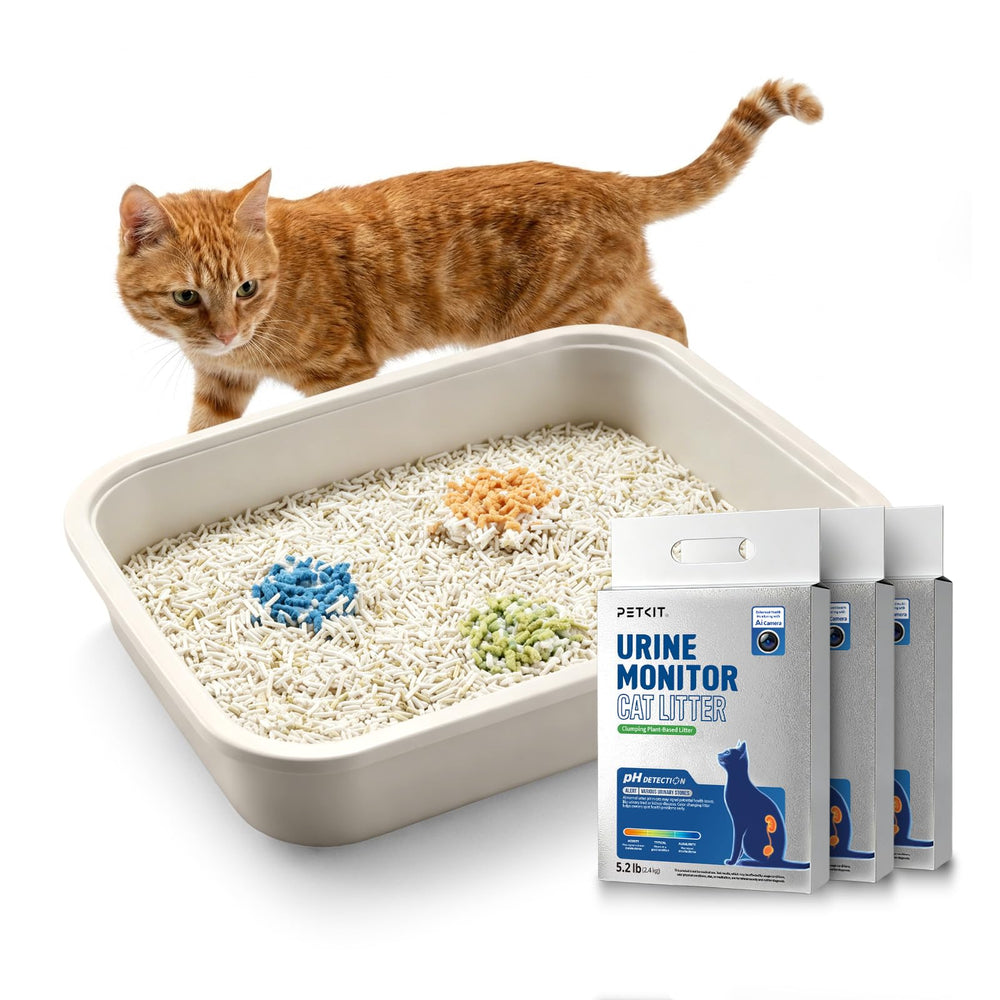 PETKIT sac de litière tofu montrant le conditionnement pratique