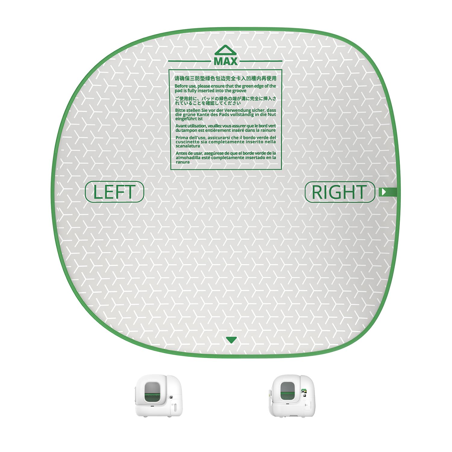 PETKIT tapis cylindre face avant montrant l’ajustement et protection