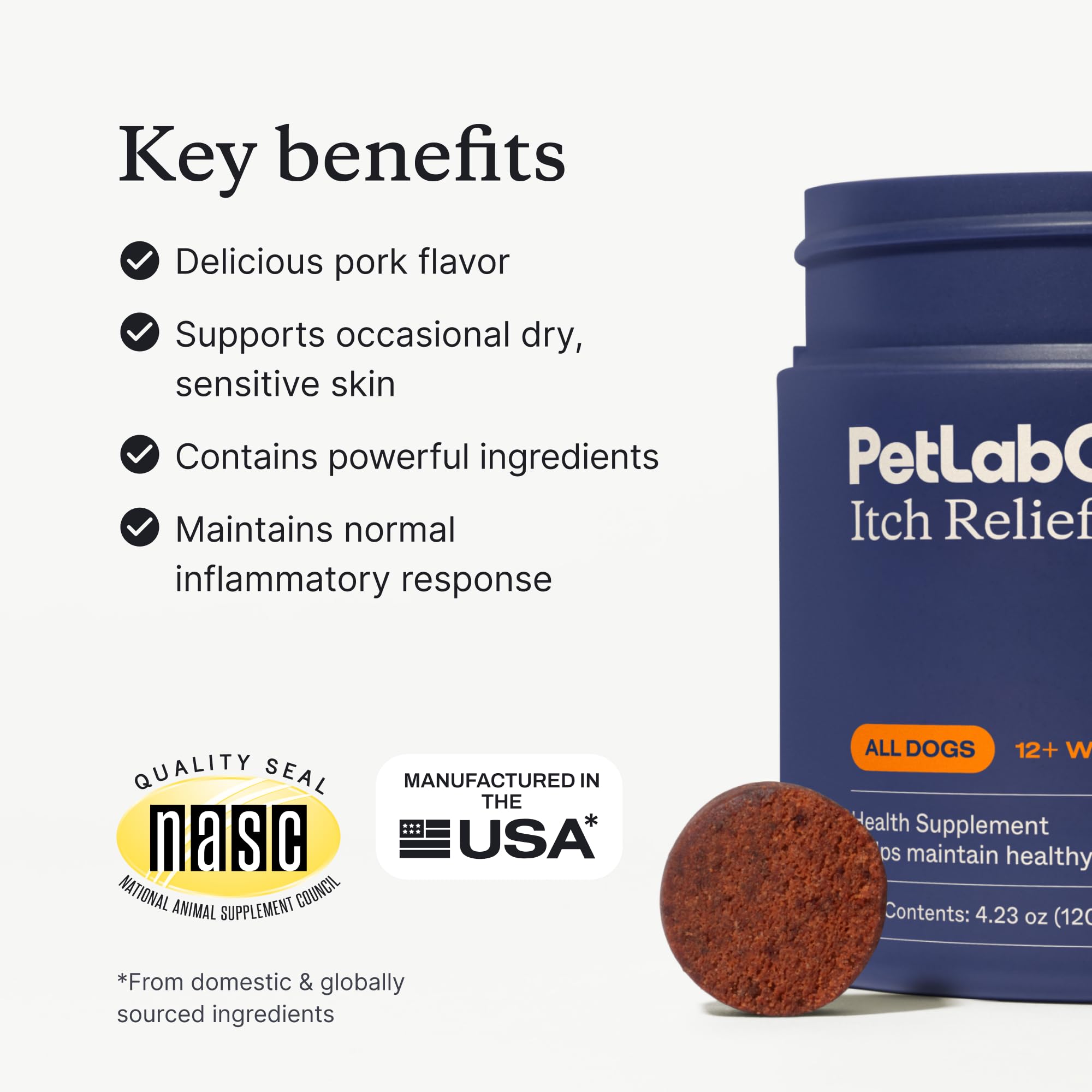 PetLab Co. gros plan du chew, bénéfice appétence et texture tendre