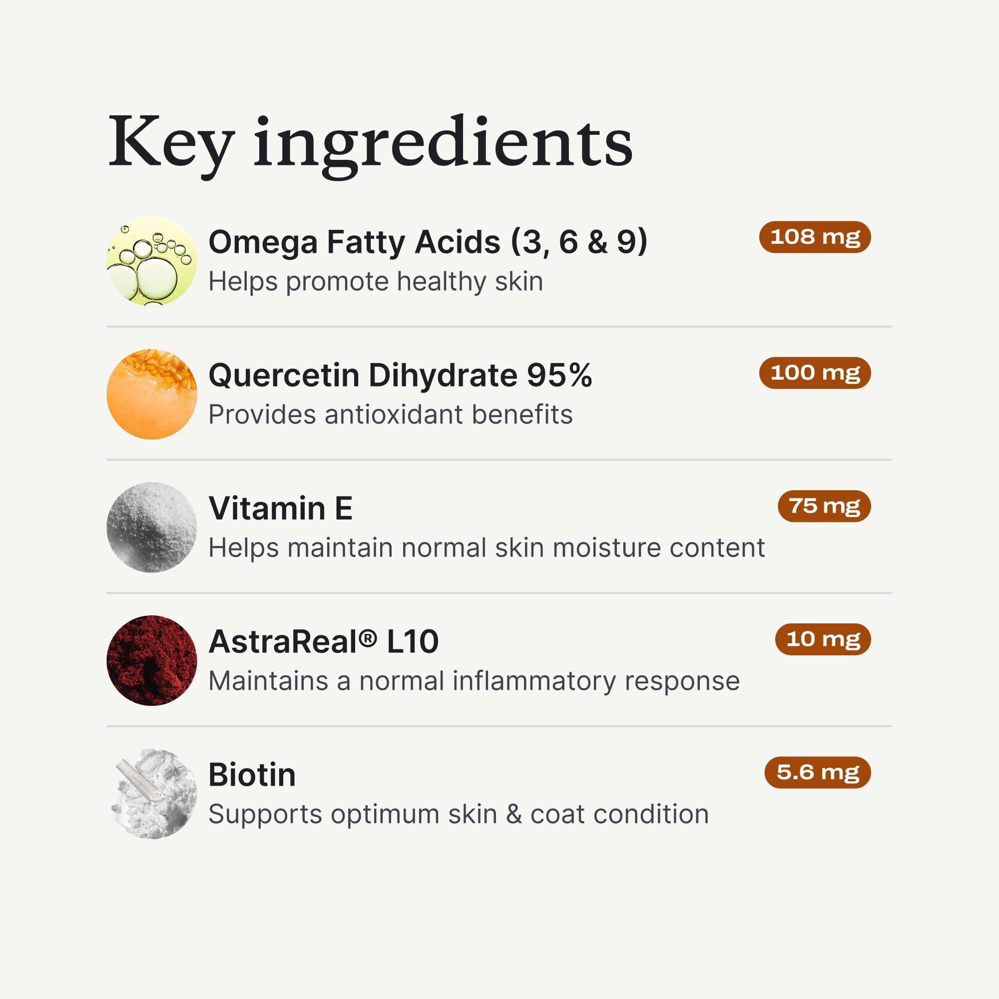 PetLab Co. étiquette ingrédients mettant en valeur oméga et QrillAstaOmega