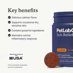 PetLab Co. gros plan texture chew montrant consistance moelleuse bénéfique
